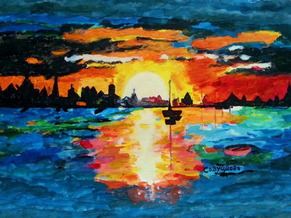 Ondergaande zon